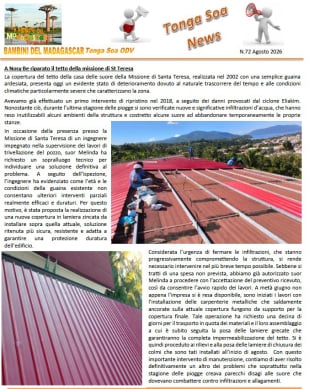Tonga Soa News n.72 - Agosto 2026