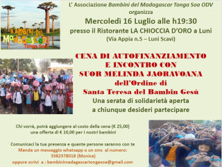 Bambini del Madagascar Tonga Soa - 16 luglio 2025