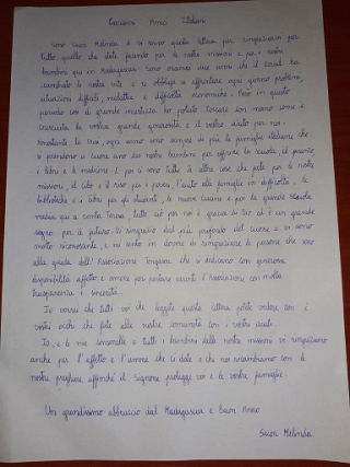 Lettera da Suor Melinda - febbraio 2022