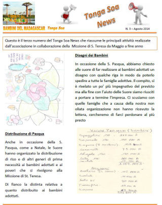 Bambini del Madagascar Tonga Soa - Comunicazioni