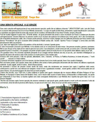 Tonga Soa News n.09 - Luglio 2015