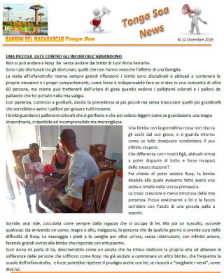 Tonga Soa News n.12 - Dicembre 2015