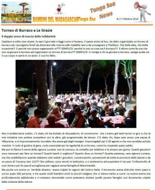 Tonga Soa News n.17 - Ottobre 2016