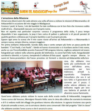 Tonga Soa News n.18 - Novembre 2016