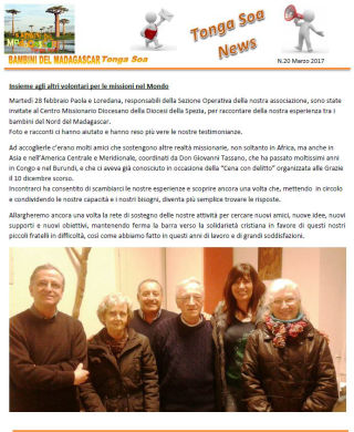 Tonga Soa News n.20 - Marzo 2017