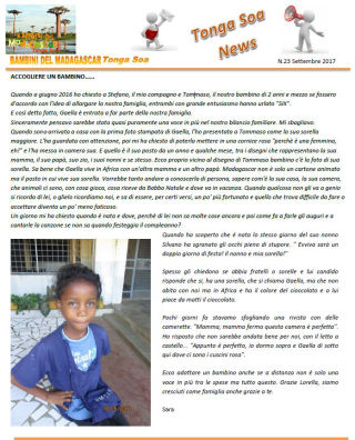 Tonga Soa News n.23 - Settembre 2017