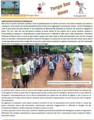 Tonga Soa News n.40 - Aprile 2020