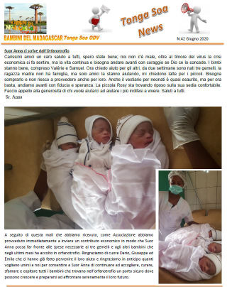 Tonga Soa News n.42 - Giugno 2020