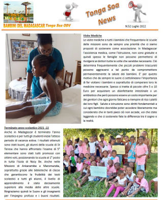 Tonga Soa News n.52 - Luglio 2022