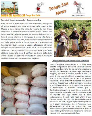 Tonga Soa News n.67 - Agosto 2025